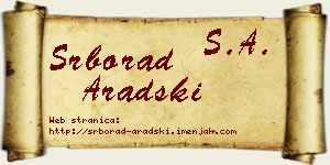 Srborad Aradski vizit kartica